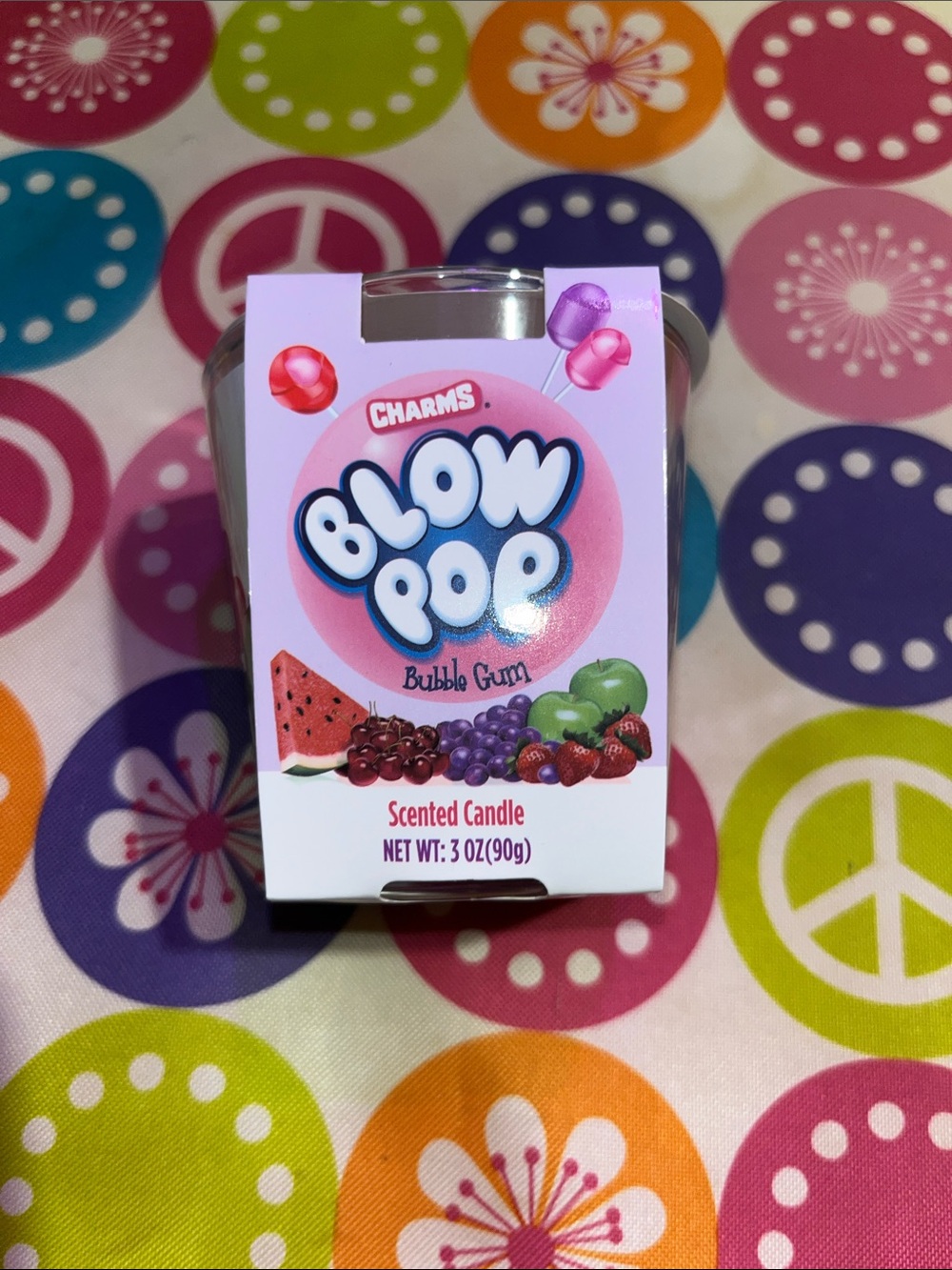 Blow Pop Bubble Gum Scented Candle - Pink